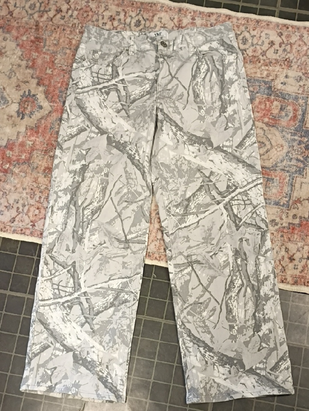 YMI Gray & White Camo Jeans